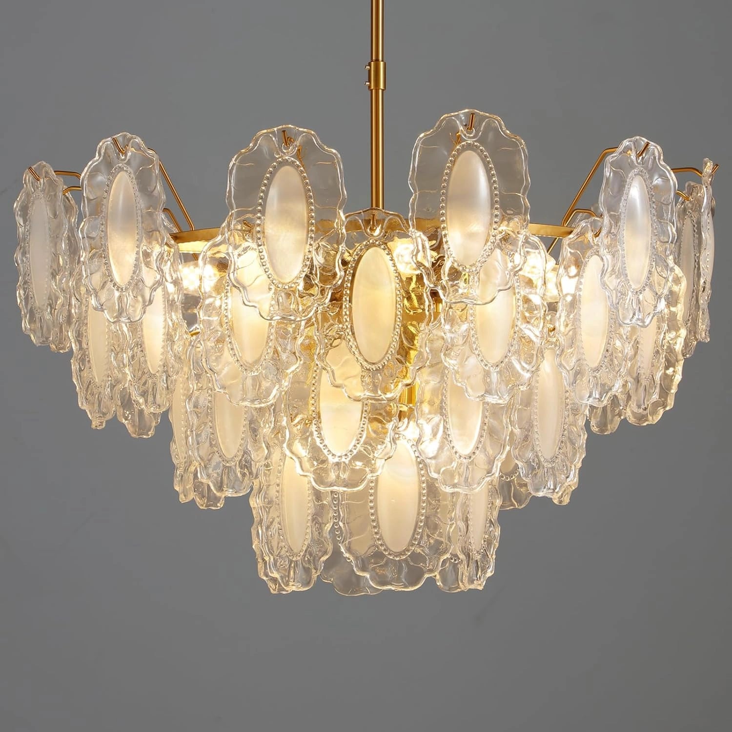 Luxury Gold Crystal Leaf Chandelier - Sofary Lighting