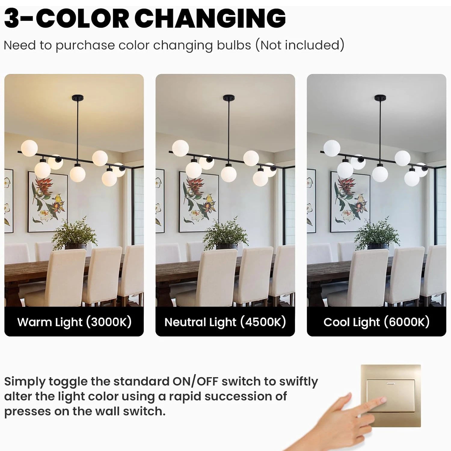 Modern Linear Black Chandelier with Milk Glass Globes - Sofary Lighting