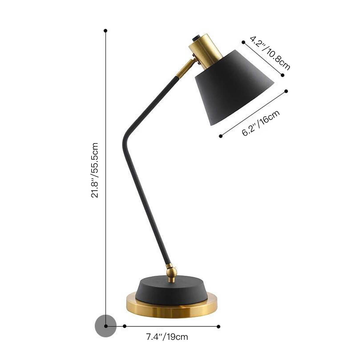 Nordic-modern-desk-lamp-hotel-bedroom-dimensions black | Sofary