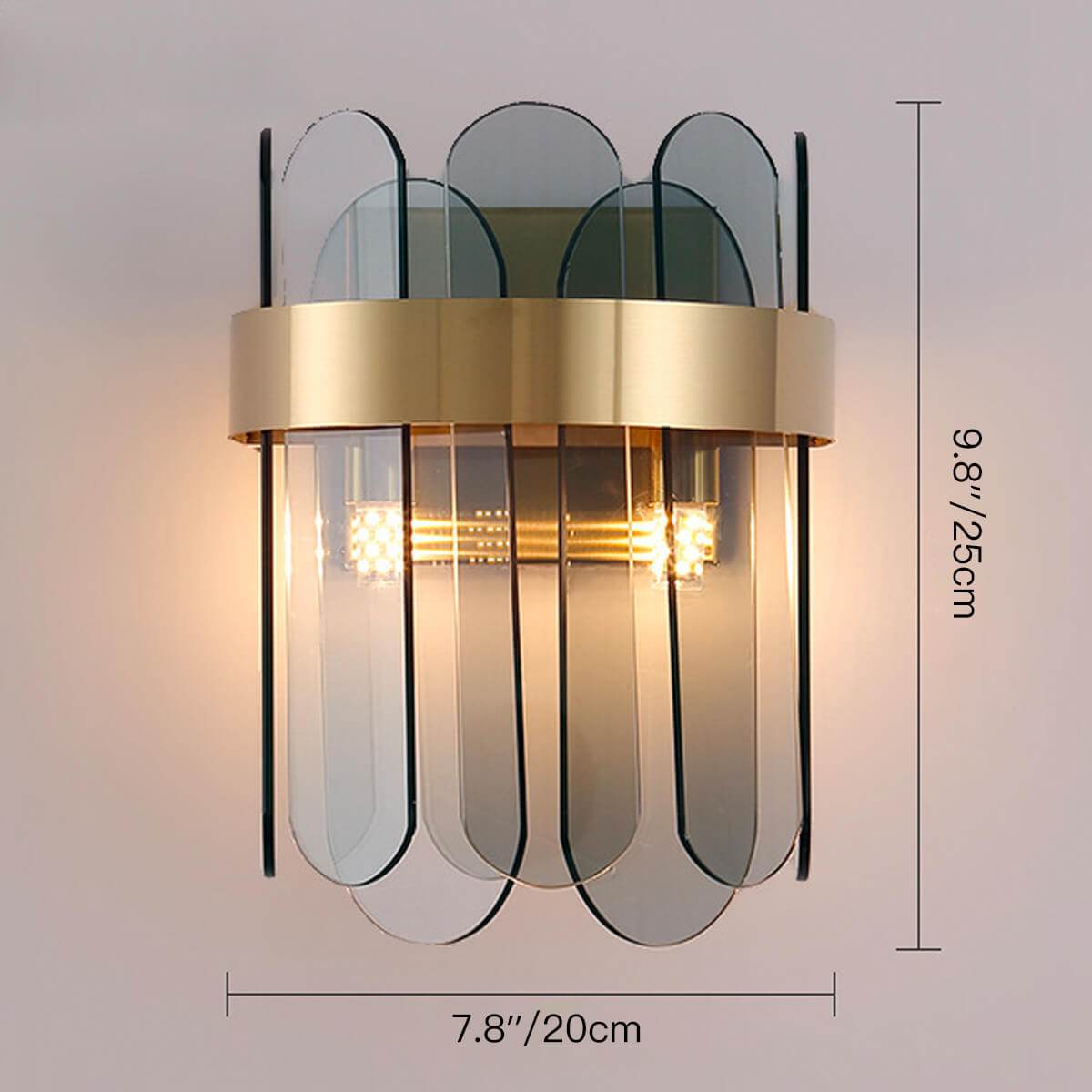 Postmodern-Nordic-bedside-crystal-wall-lamp-dimensions1 | Sofary