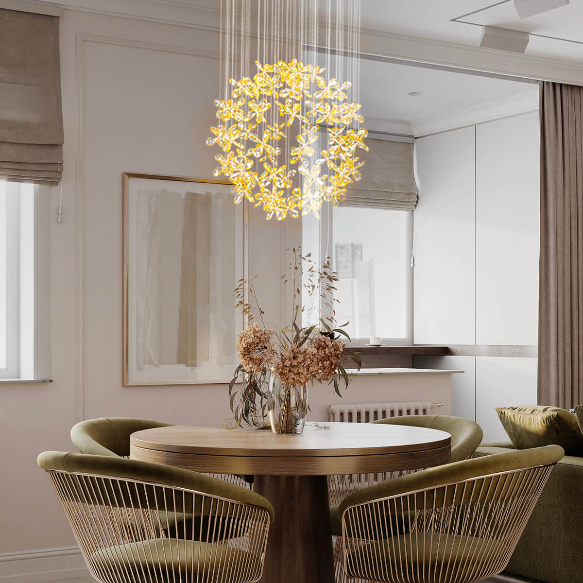 Restaurant-crystal-chandelier-circular-living-room-chandelier-dining room | Sofary