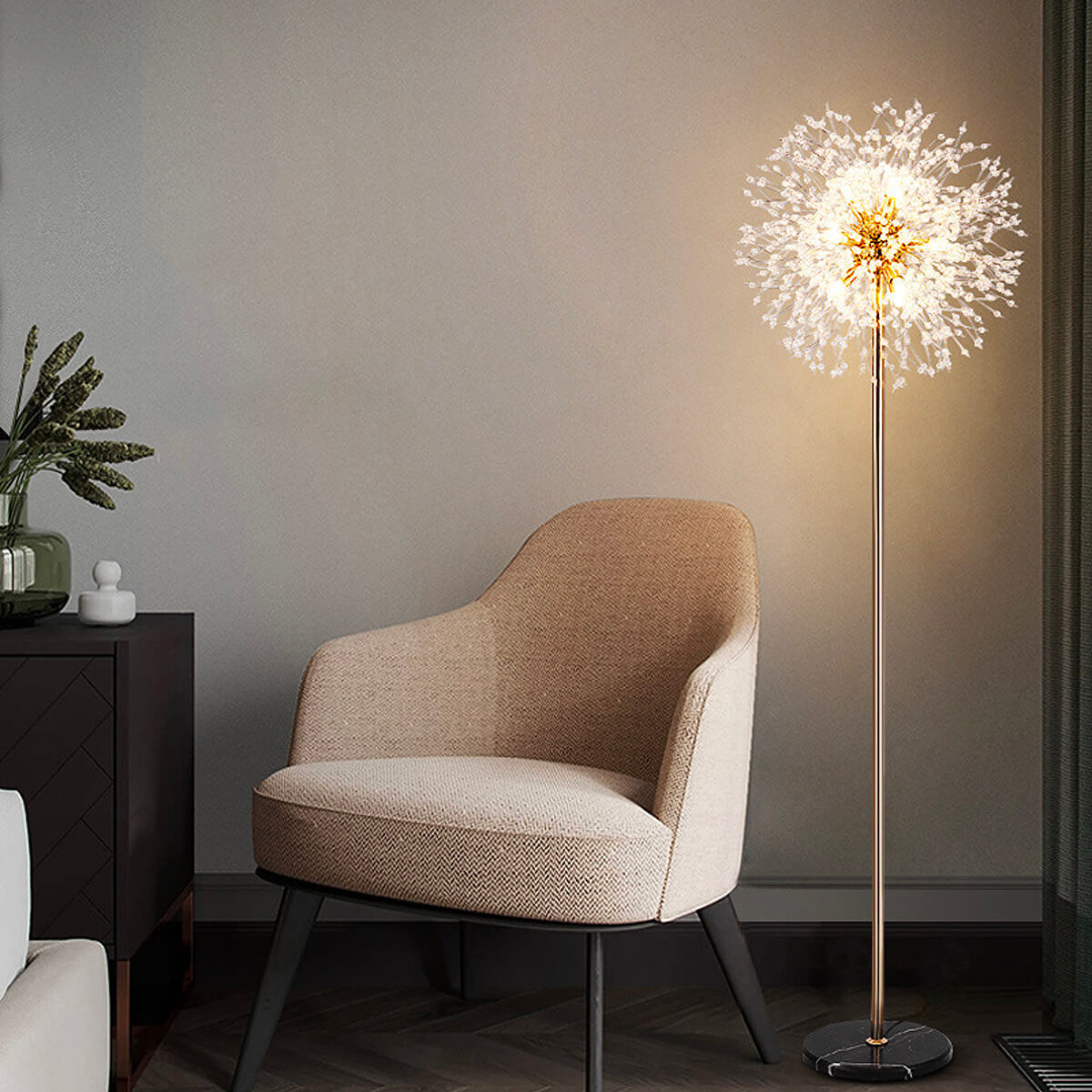 Sputnik-Sphere-Dandelion-Floor-lamp-sofa | Sofary