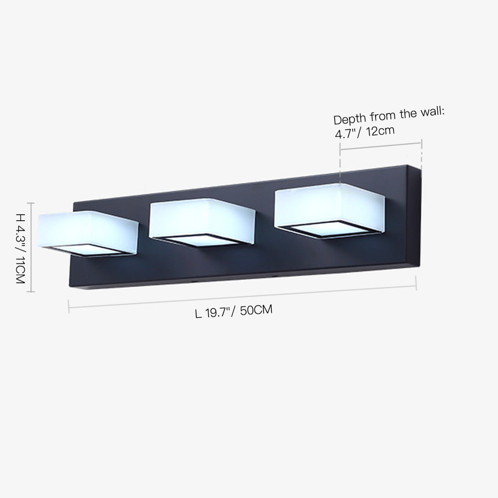 Black LED Modern Vanity Light---3 heads size | Sofary