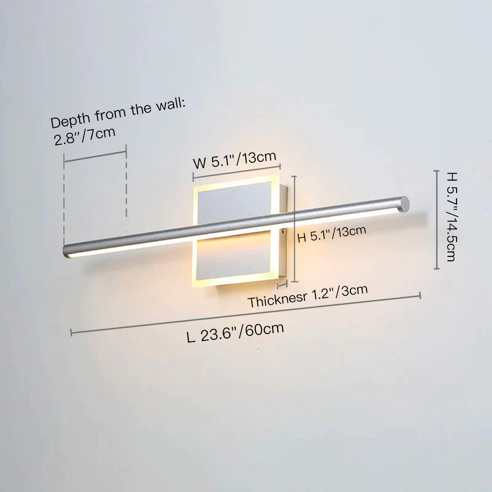 Chrome Led Vanity Light - warm Light-_60cm size| Sofary