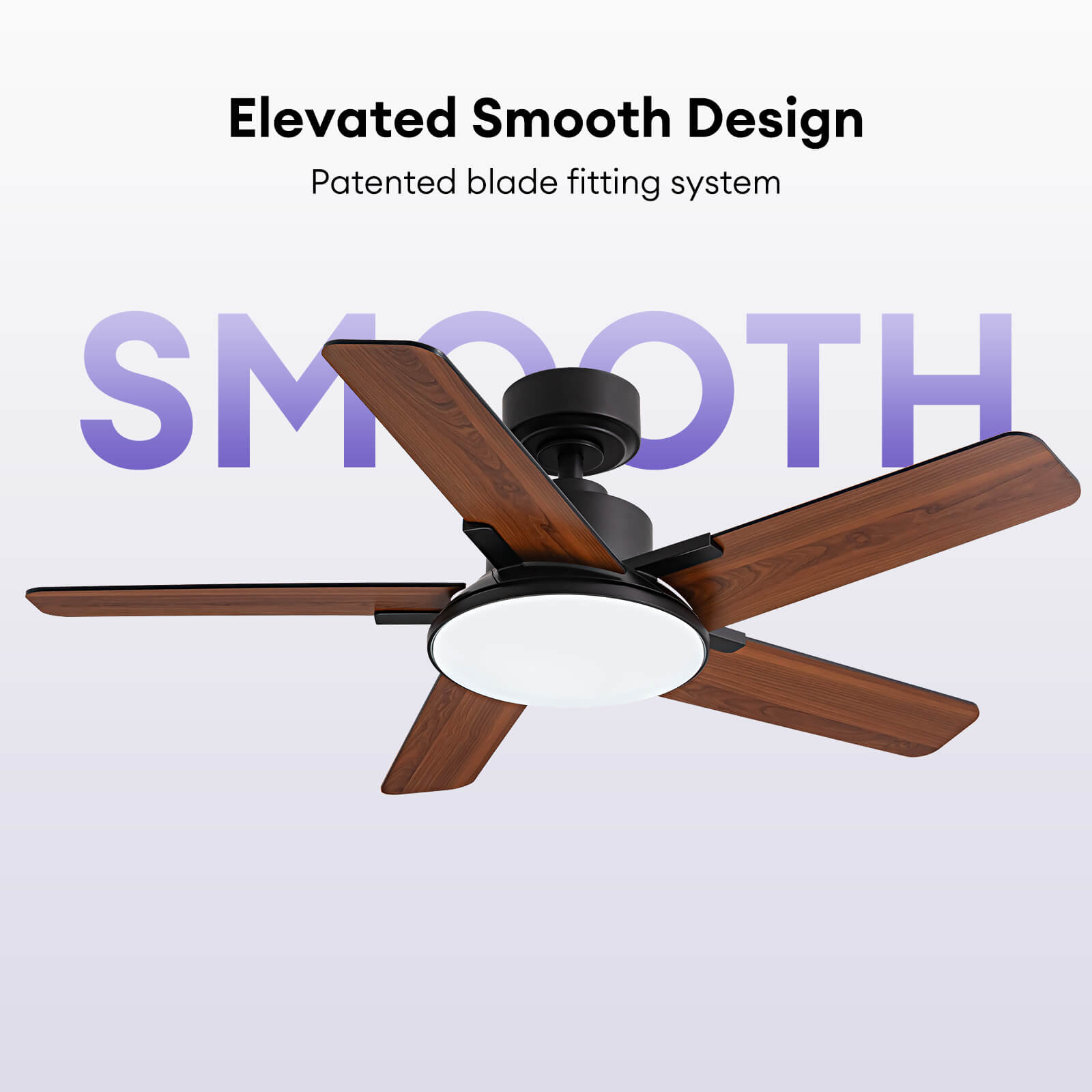 Vero 44" Modern LED Ceiling Fan with Lights & Remote