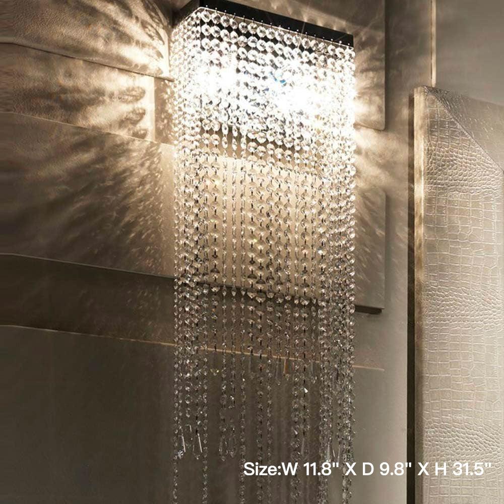Elegant Crystal Wall Sconces - Aisle Bedside Light Fixture---size | Sofary
