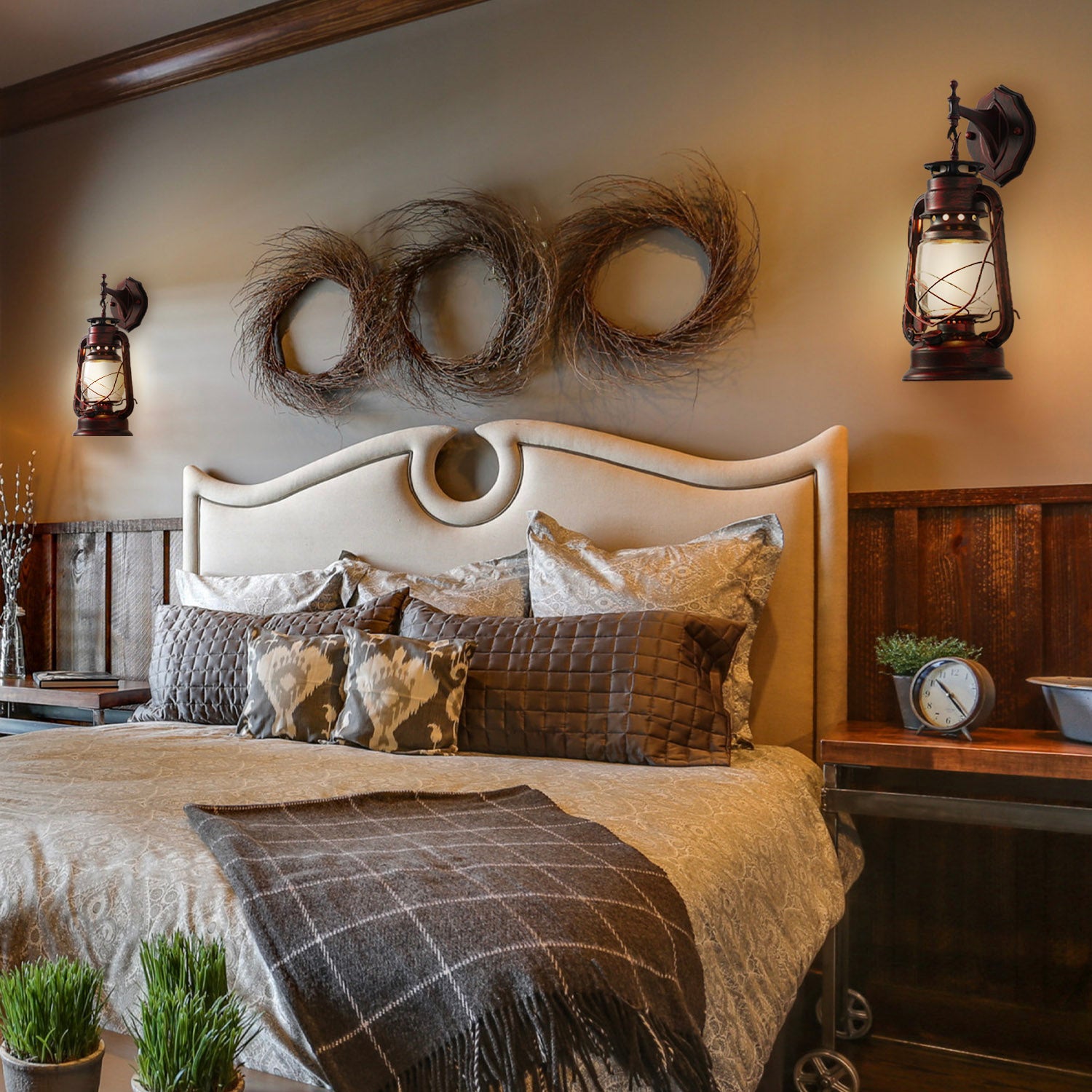 Rustic Lantern Outdoor Wall Sconce | Sofary Lighting