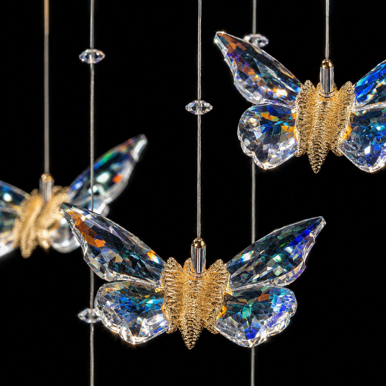 Aerosus Waterfall Chandelier adjustable chain system — elegant vertical drape, secure mounting, customizable height for sloped or cathedral ceilings | Sofary Lighting