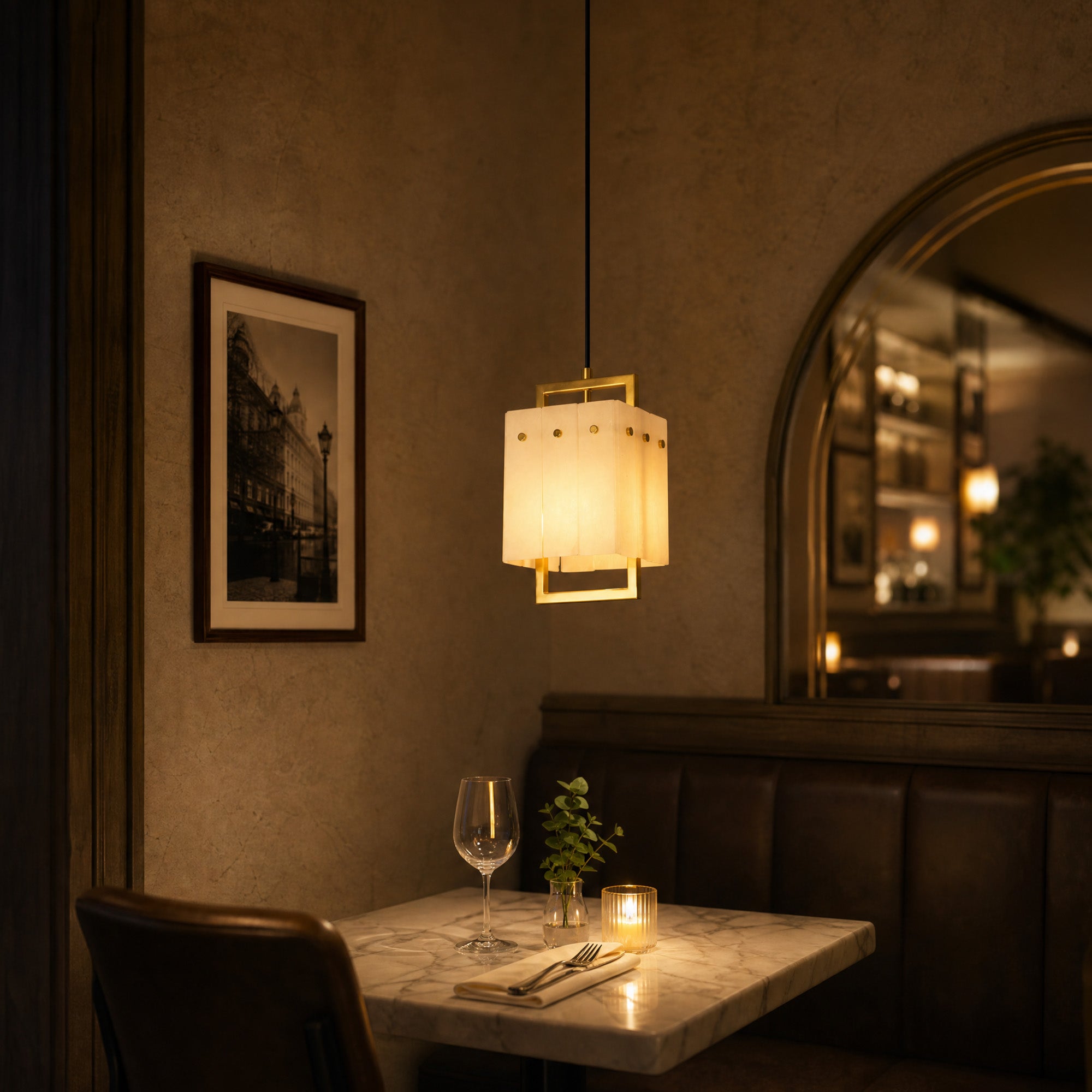 althea-modern-minimalist-brass-alabaster-corridor-living-room-with-warm-light-sofary