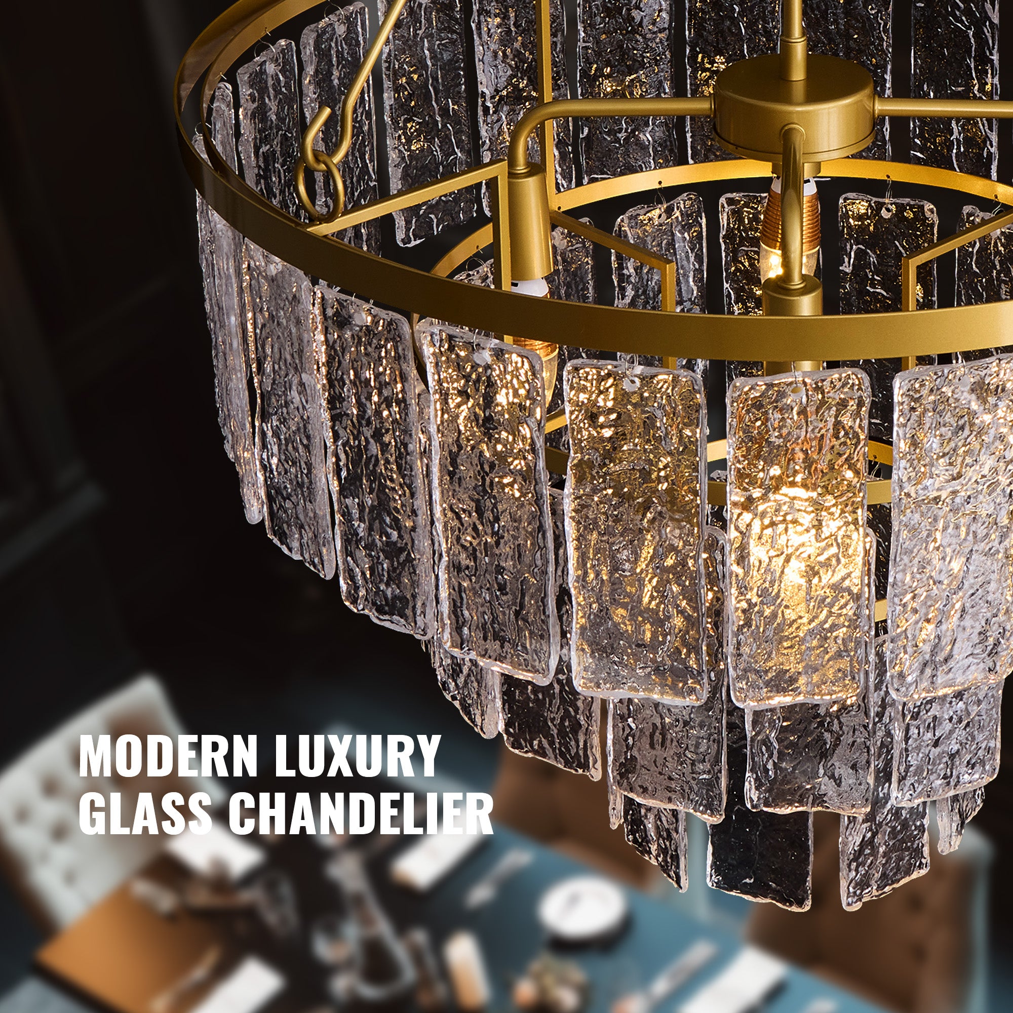 amara-modern-luxury-gold-textured-glass-tiered-drum-chandelier-from-above