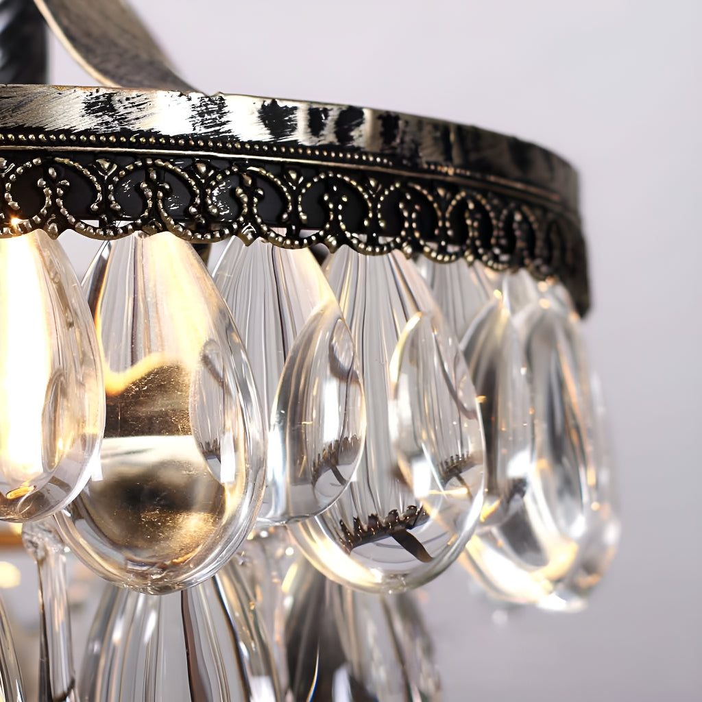 American Grape Crystal Chandelier Rustic details-2 | Sofary Lighting