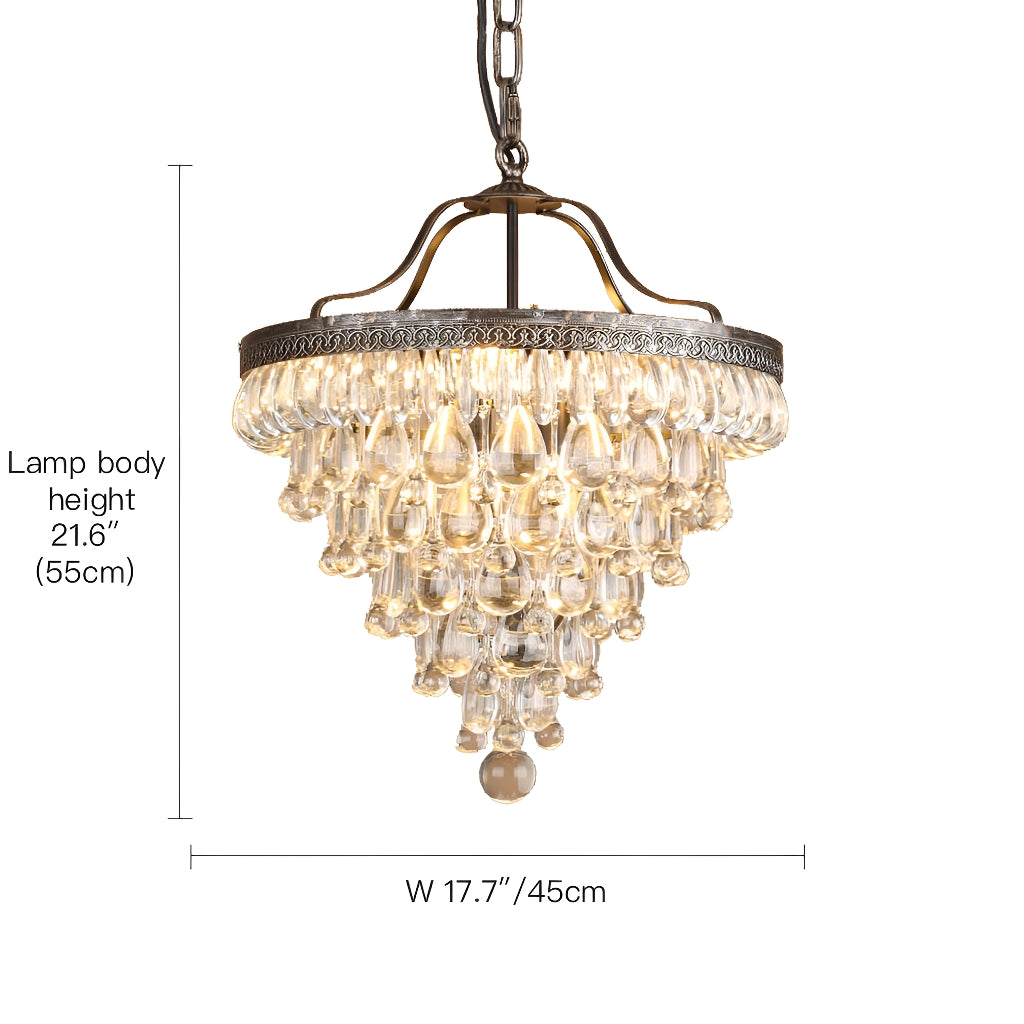 American Grape Crystal Chandelier Rustic size | Sofary Lighting