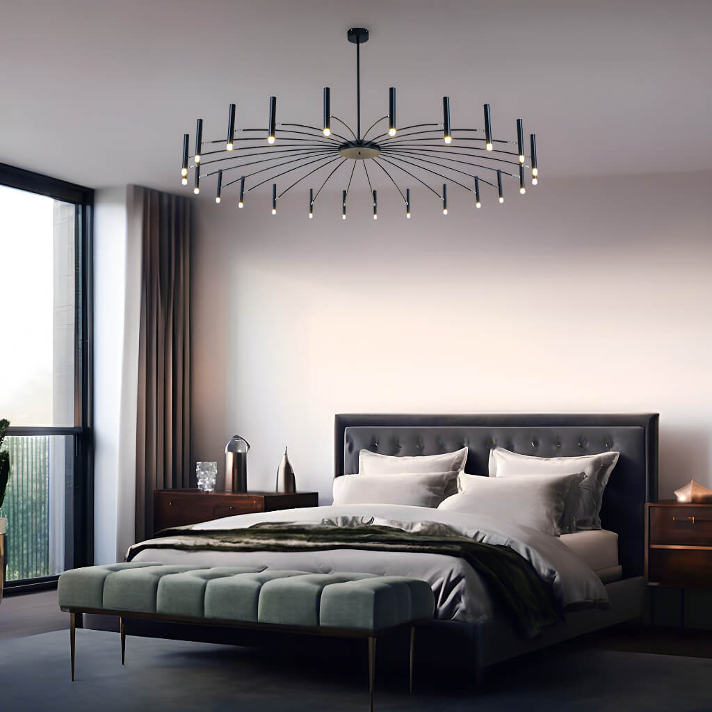 Atmospheric Nordic Chandelier: Creative Lighting for Living Rooms, Bedrooms, and More-bed-room-2 | Sofary