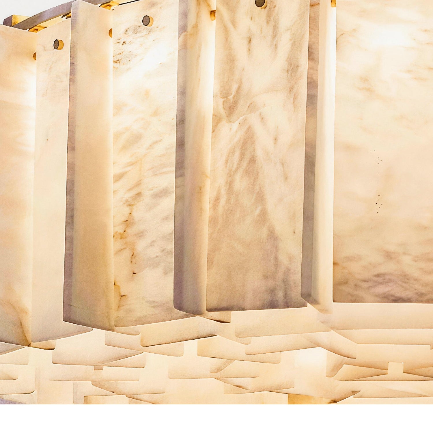 Gold Alabaster Round Chandelier - Modern Luxury | Sofary