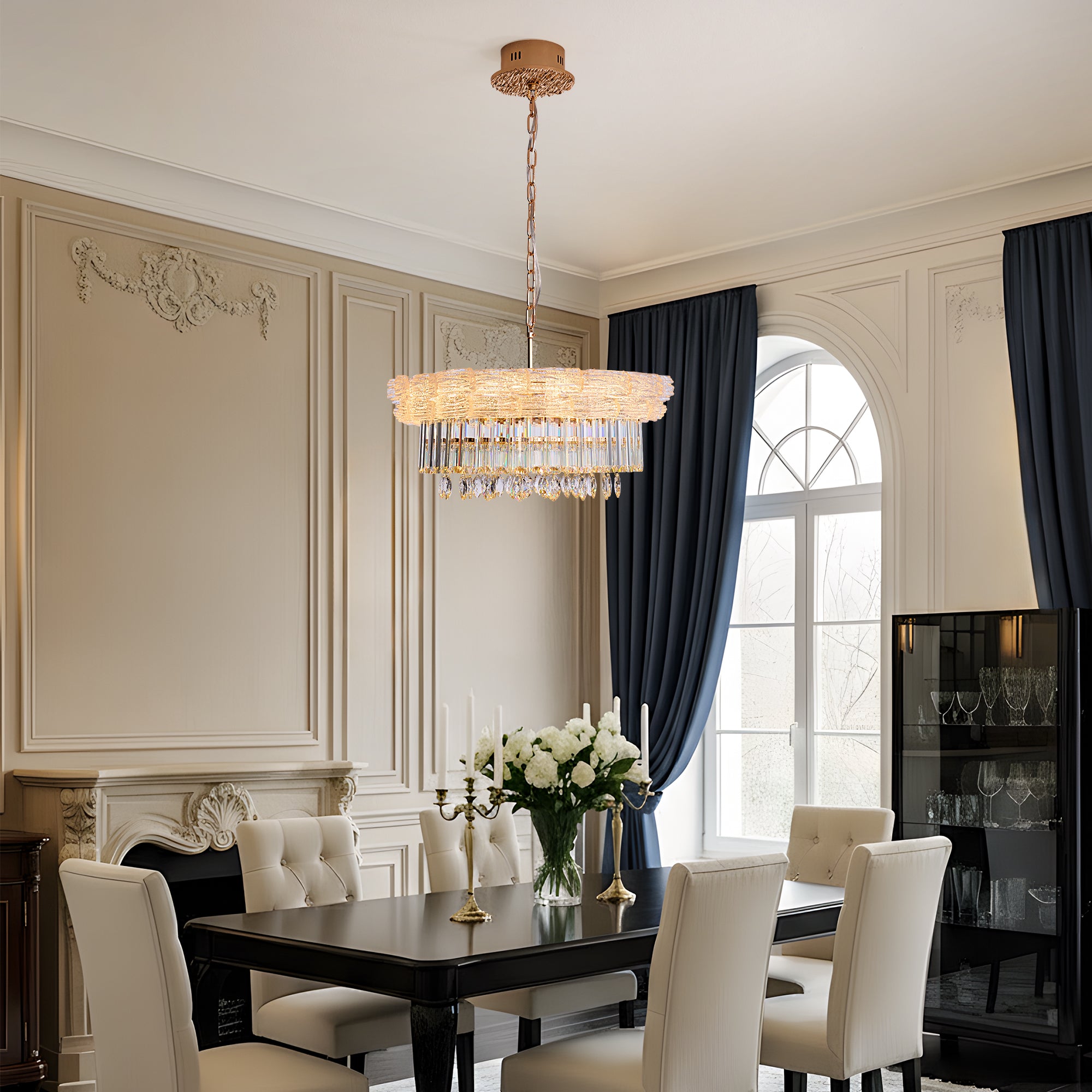 avelle-modern-luxury-gold-crystal-tiered-round-livig-room-above-table