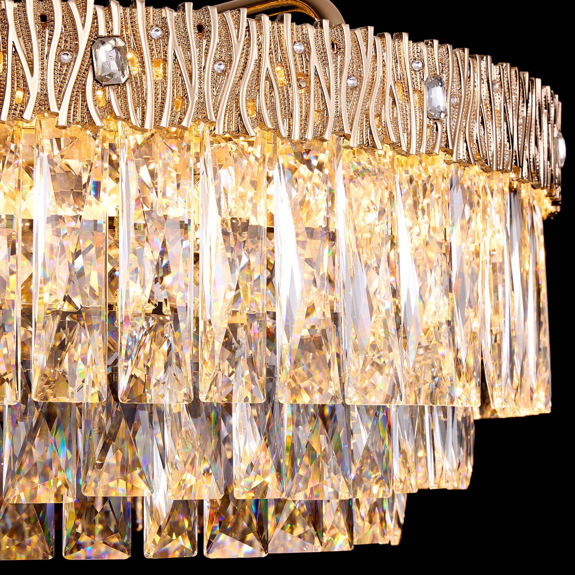 avelora-modern-luxury-gold-crystal-tiered-ring-chandelier-crystal-details