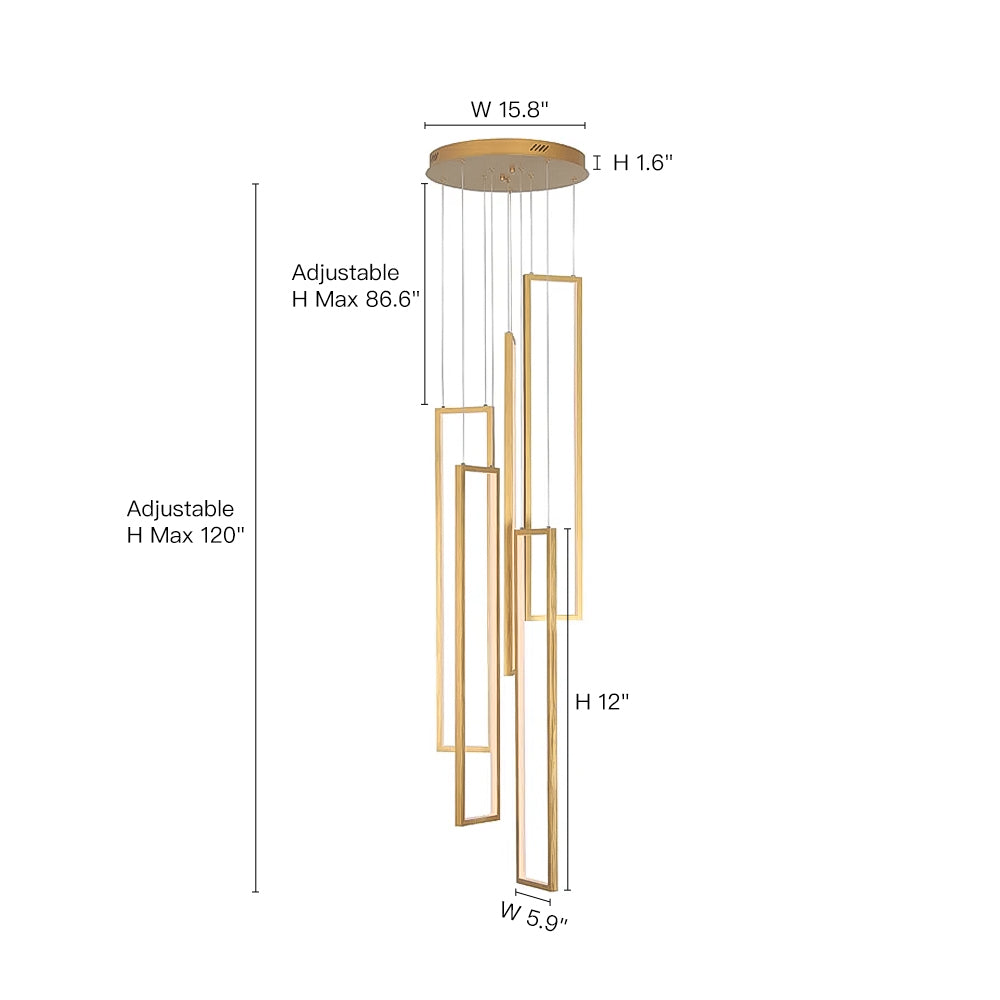 Vesta Modern 5-Light Dimmable Cluster Chandelier