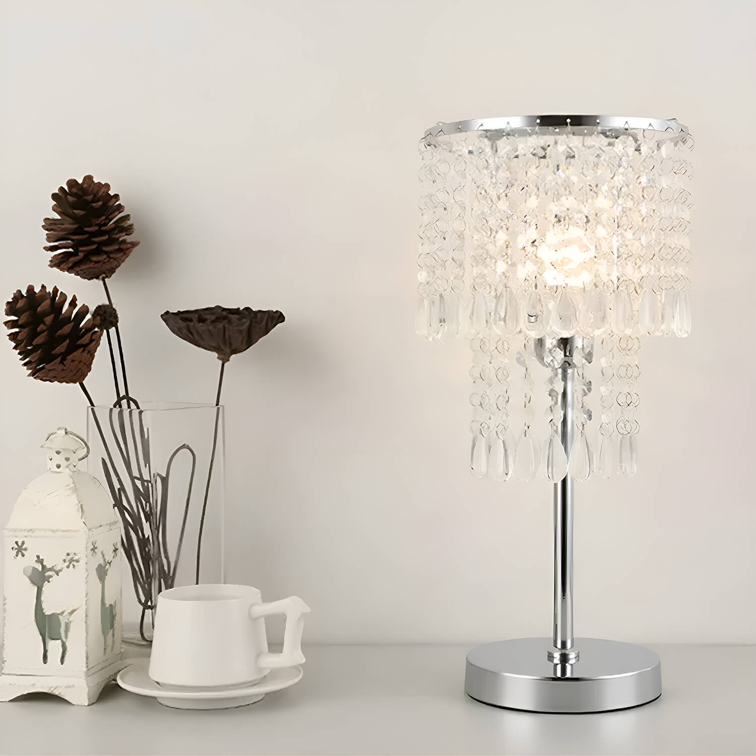  Bedside Crystal Table Lamp -1|Sofary