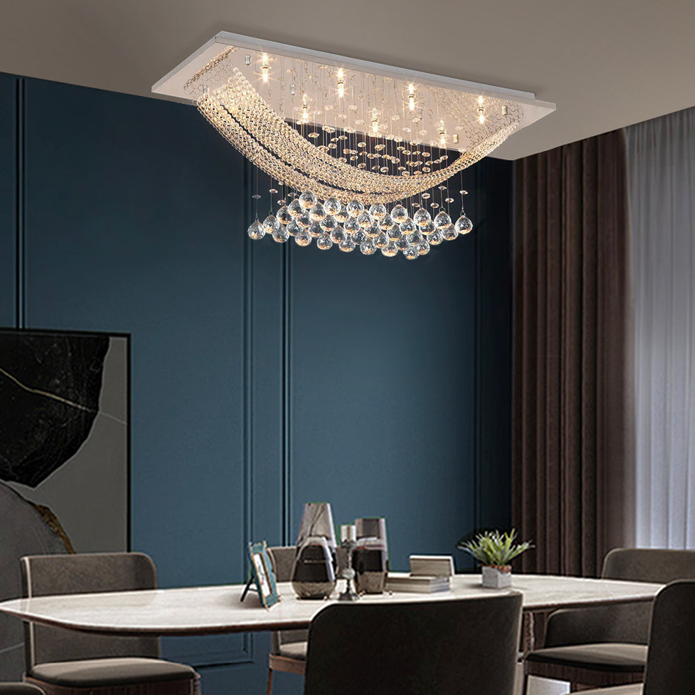 Boat Shape Luxury Crystal Chandelier - Modern Ceiling Light
