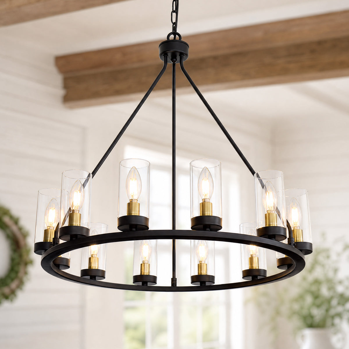 bramwell-american-vintage-farmhouse-iron-round-clear-glass-candle-style-chandelier-main-two-sofary-lighting