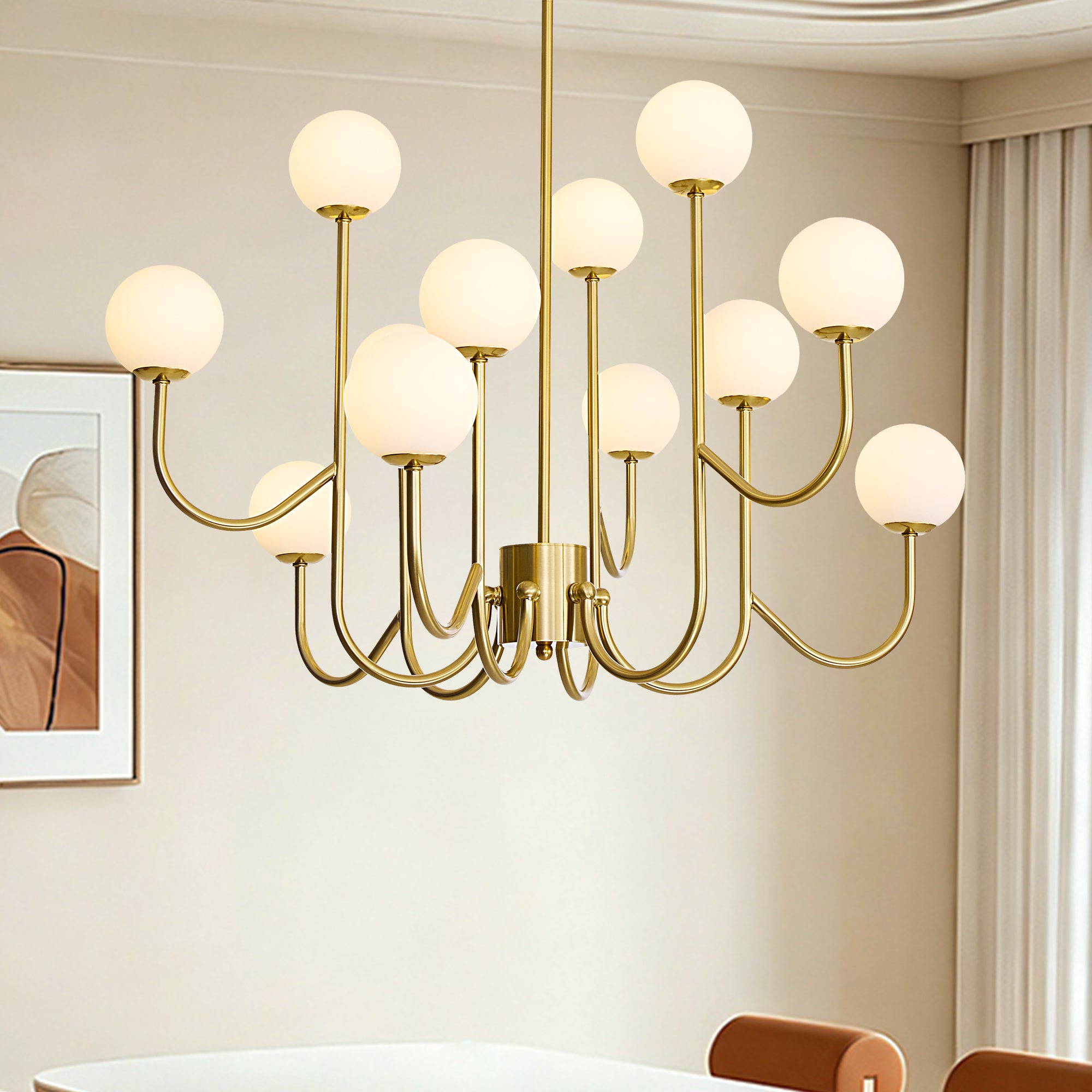 brielle-modern-brass-glass-globe-branch-chandelier-above-the-table
