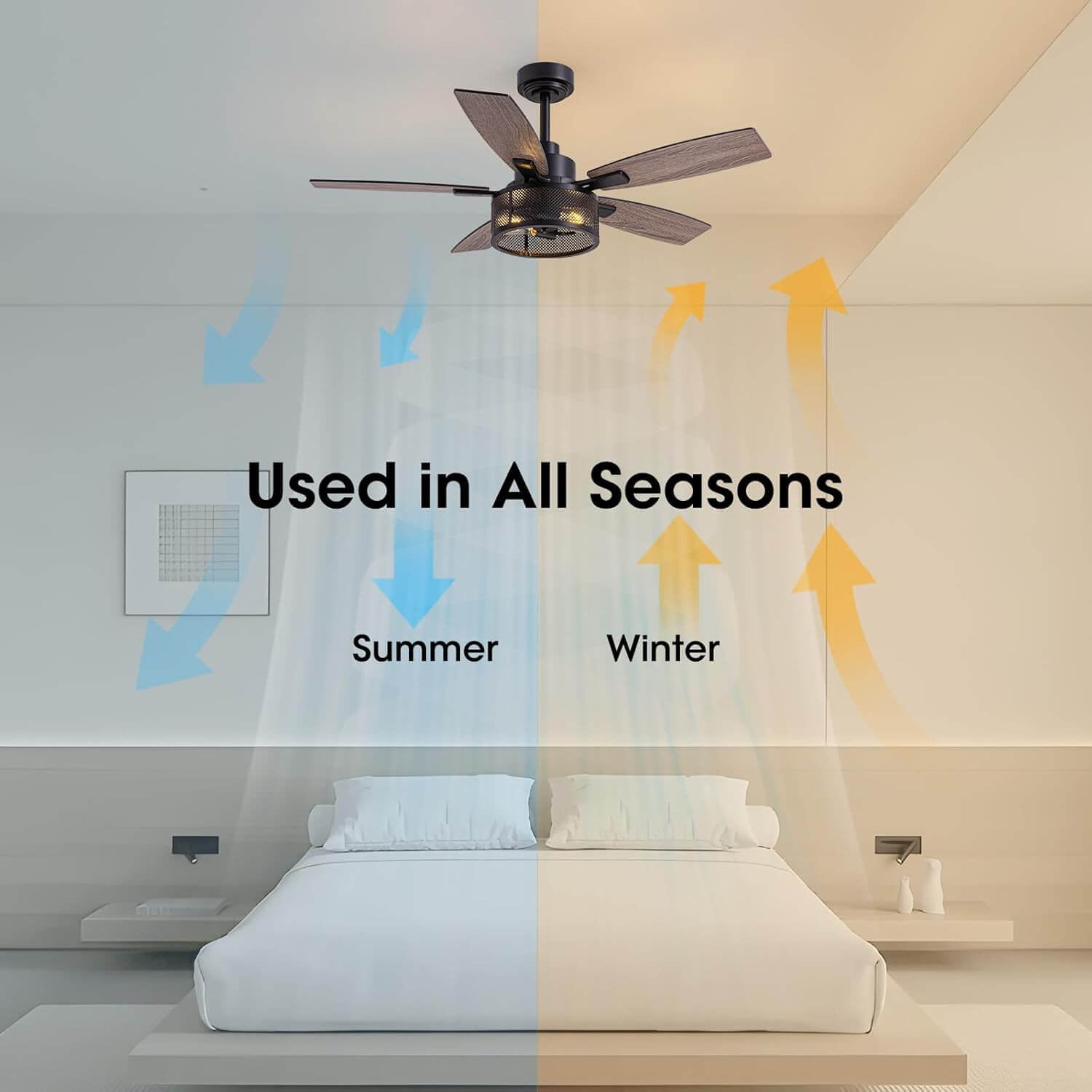 brise-46-farmhouse-rustic-black-cage-ceiling-fan-with-lights-remote-for-bedroom-living-room-Motor-Forward-and-Reversible-function-2