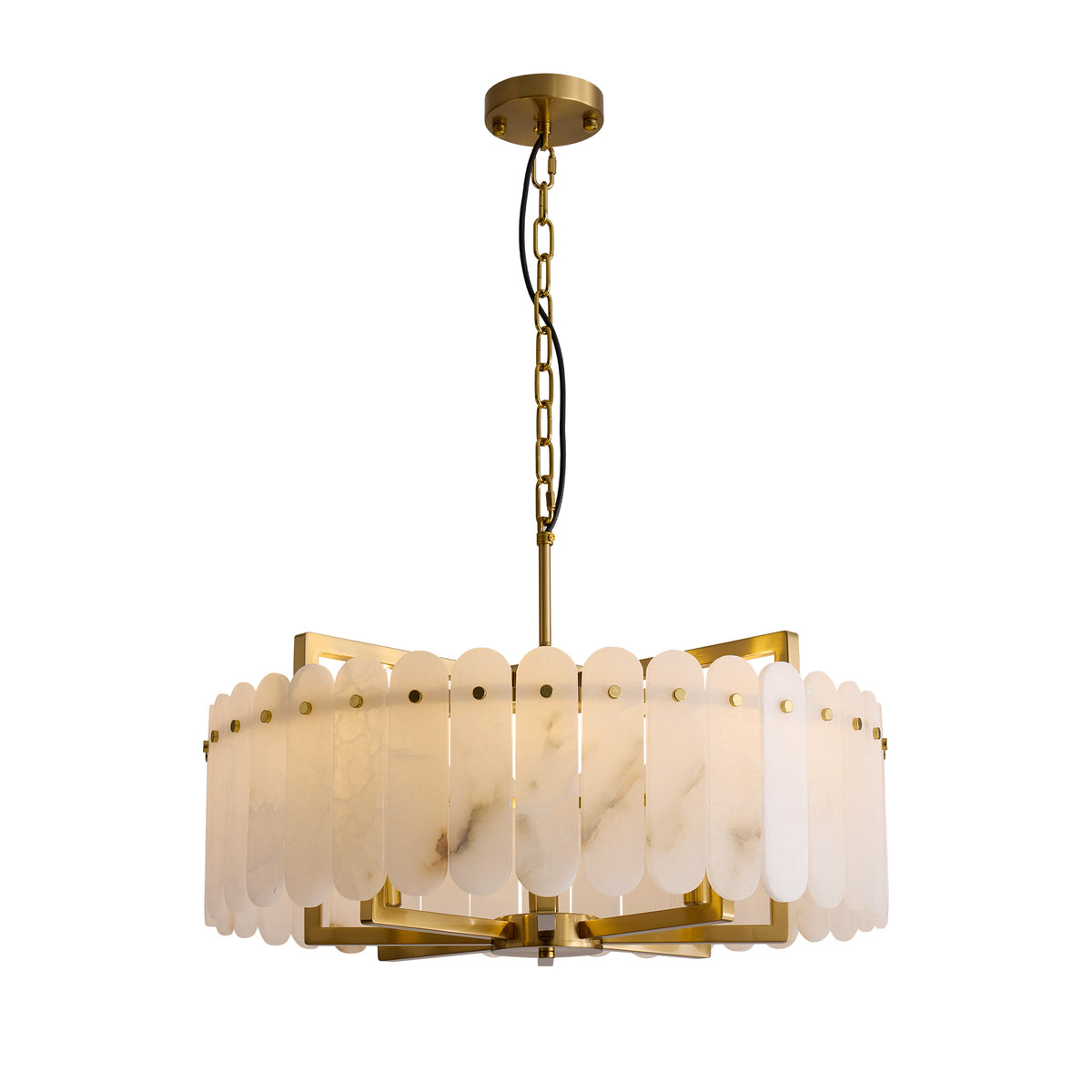 caldria-modern-luxury-alabaster-round-drum-chandelier-white-background-sofary-lighting