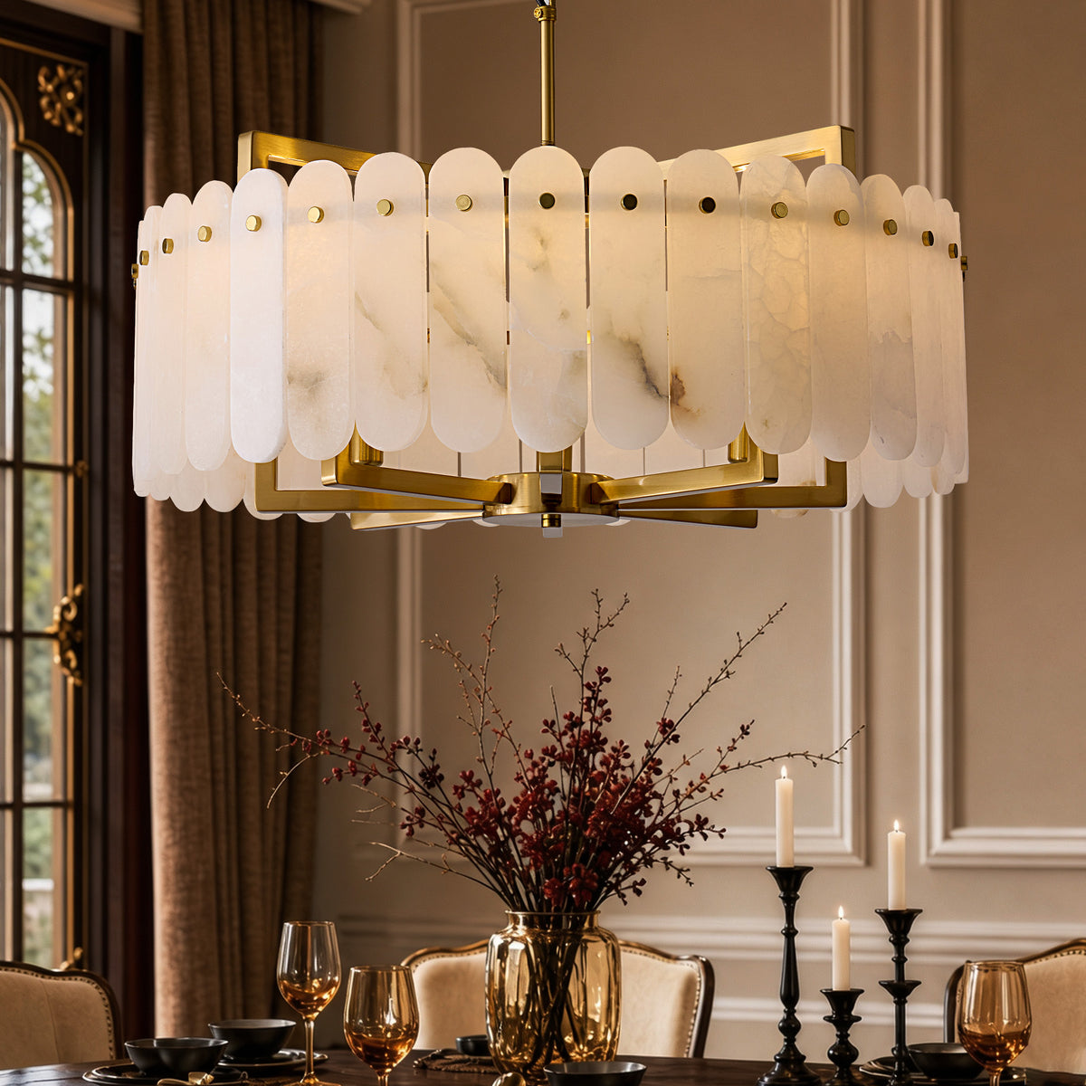 caldria-modern-luxury-alabaster-round-drum-chandelier-sofary-lighting