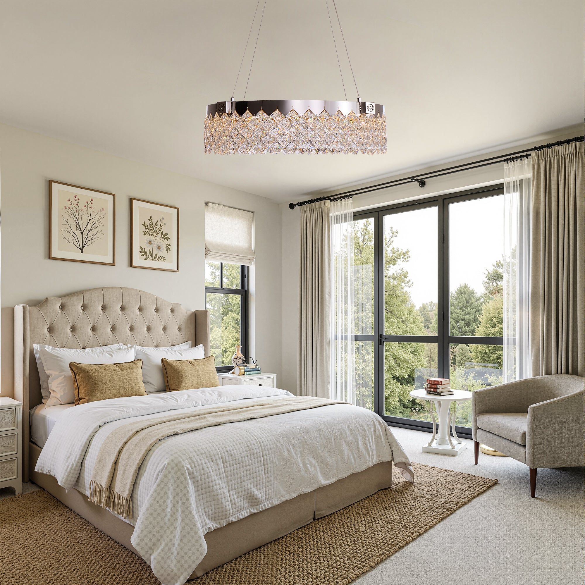 camille-modern-chrome-crystal-ring-cascade-chandelier-bed-room