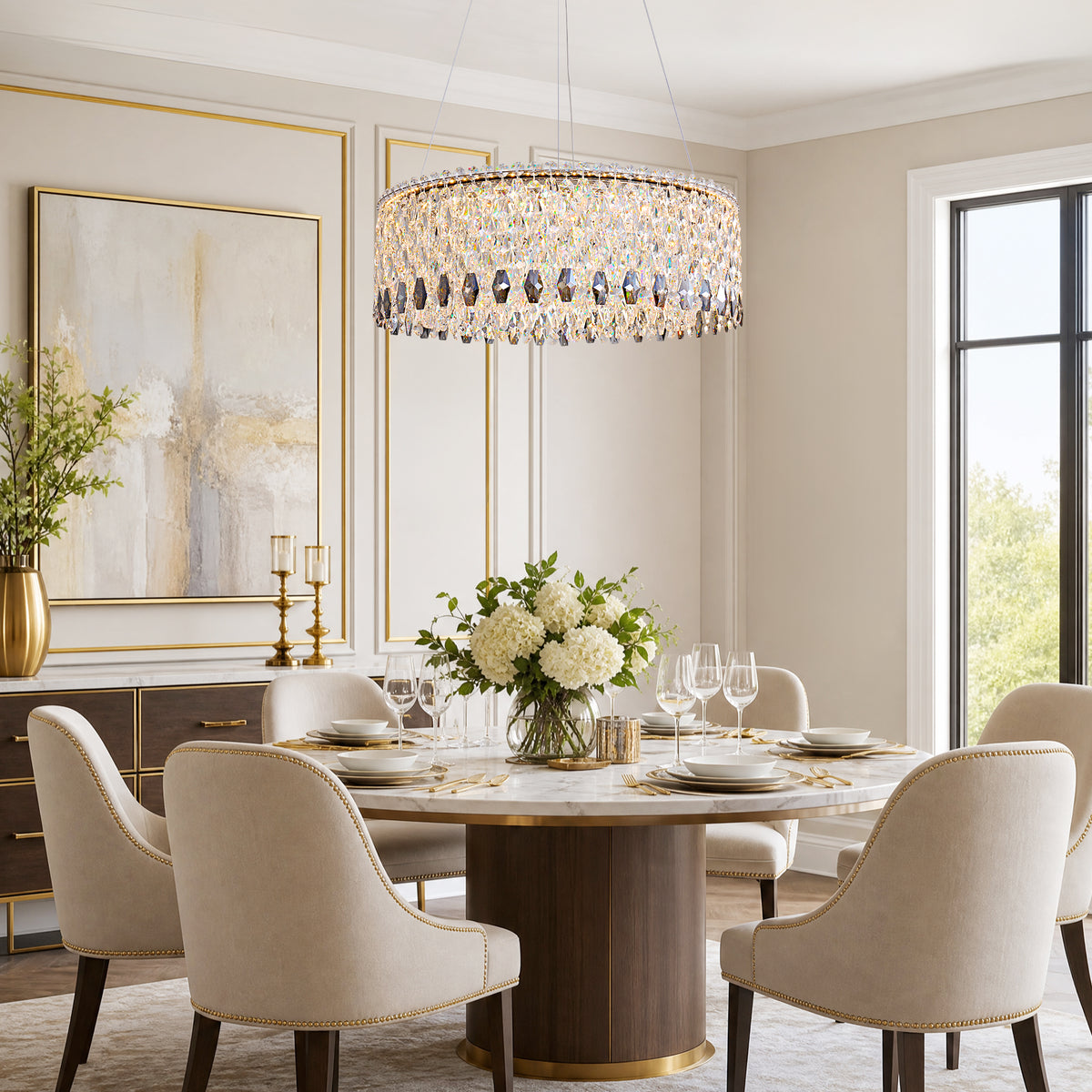 celestara-modern-luxury-gold-k9-crystal-tiered-ring-chandelier-diningroom