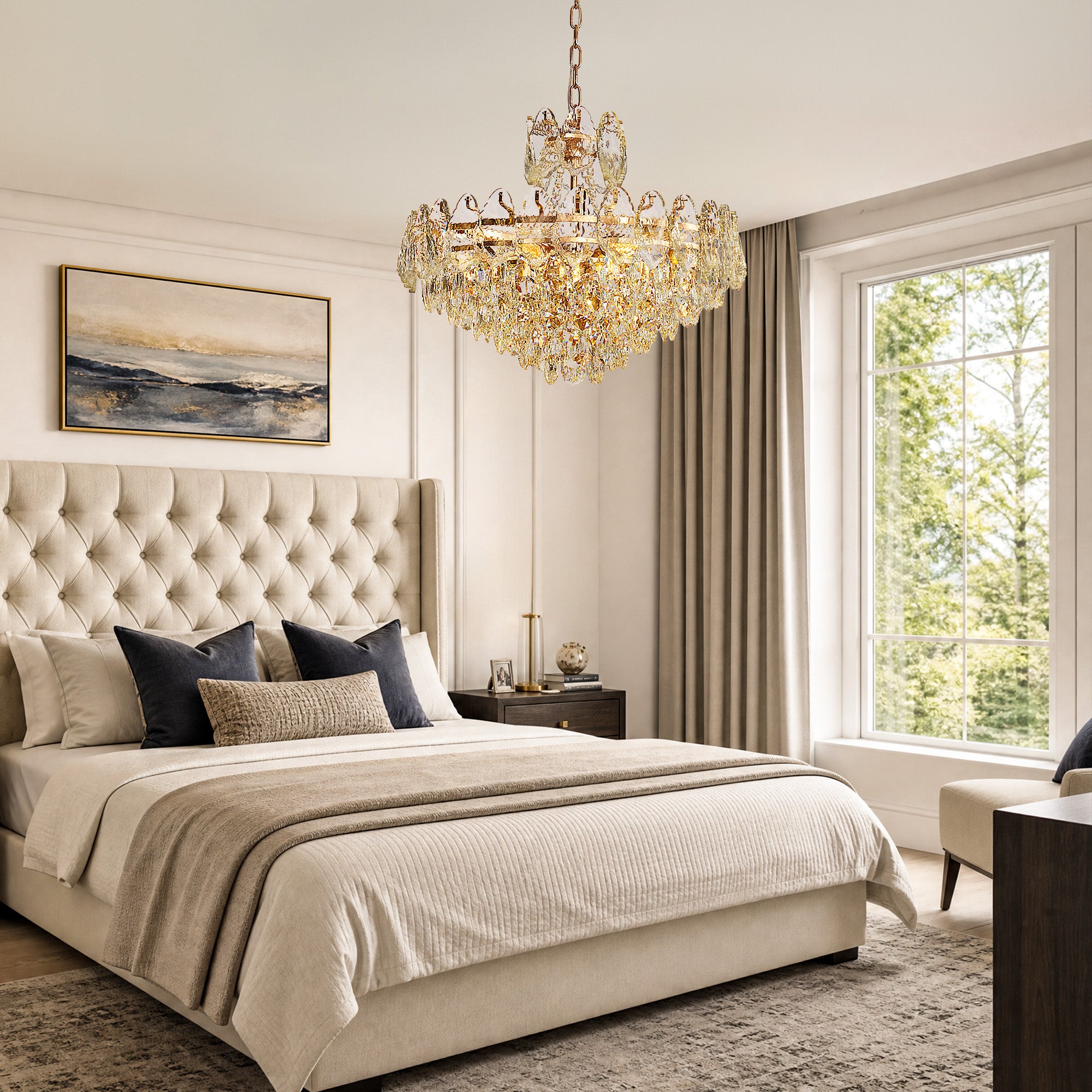 celorien-modern-luxury-gold-crystal-tiered-round-chandelier-bed-room