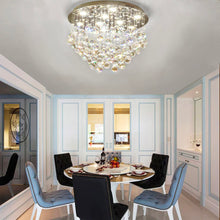 Modern Flush Mount Crystal Chandelier - Fruit Shaped Ceiling Light - Dining Room