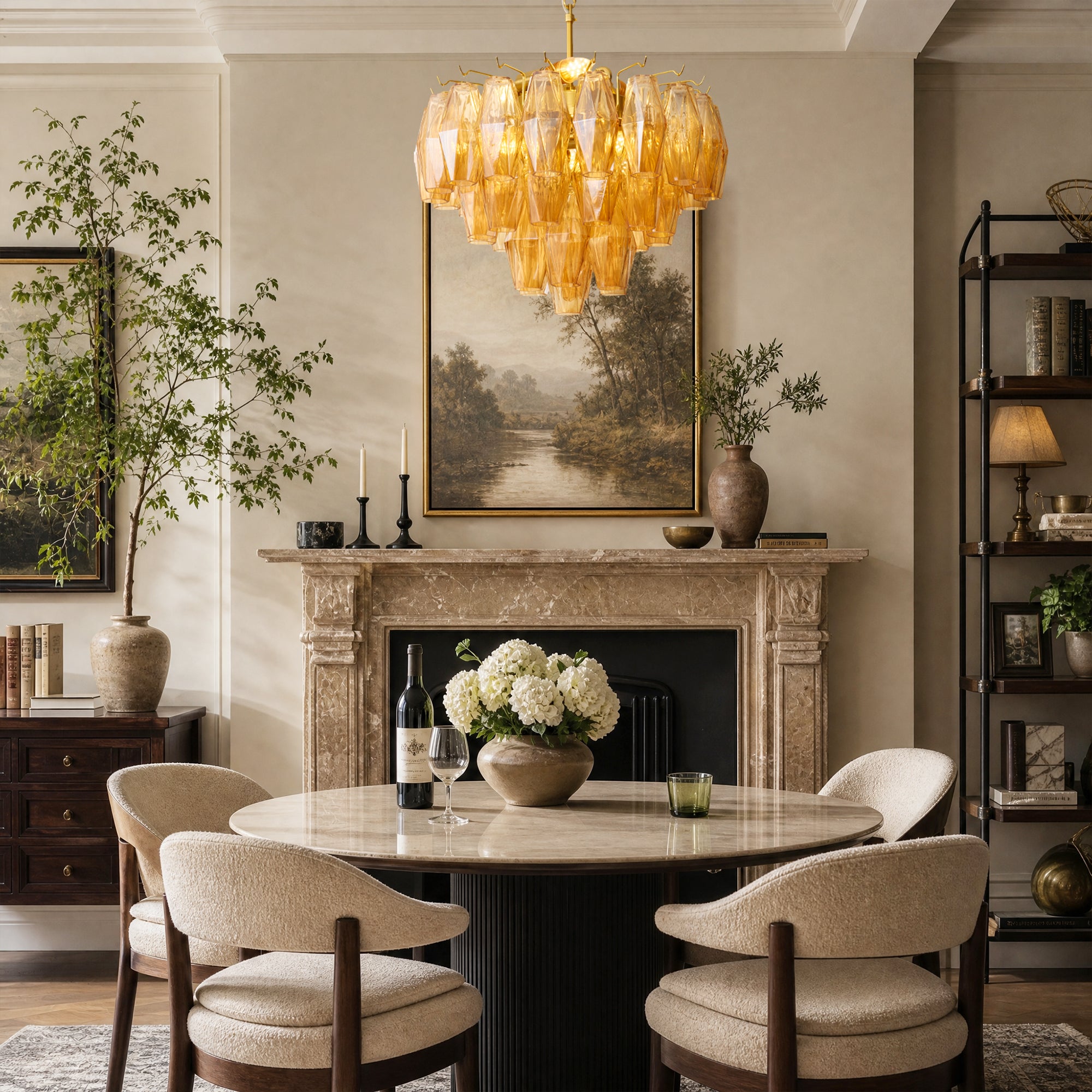 chiara-modern-luxury-gold-glass-tiered-cluster-chandelier-diningroom