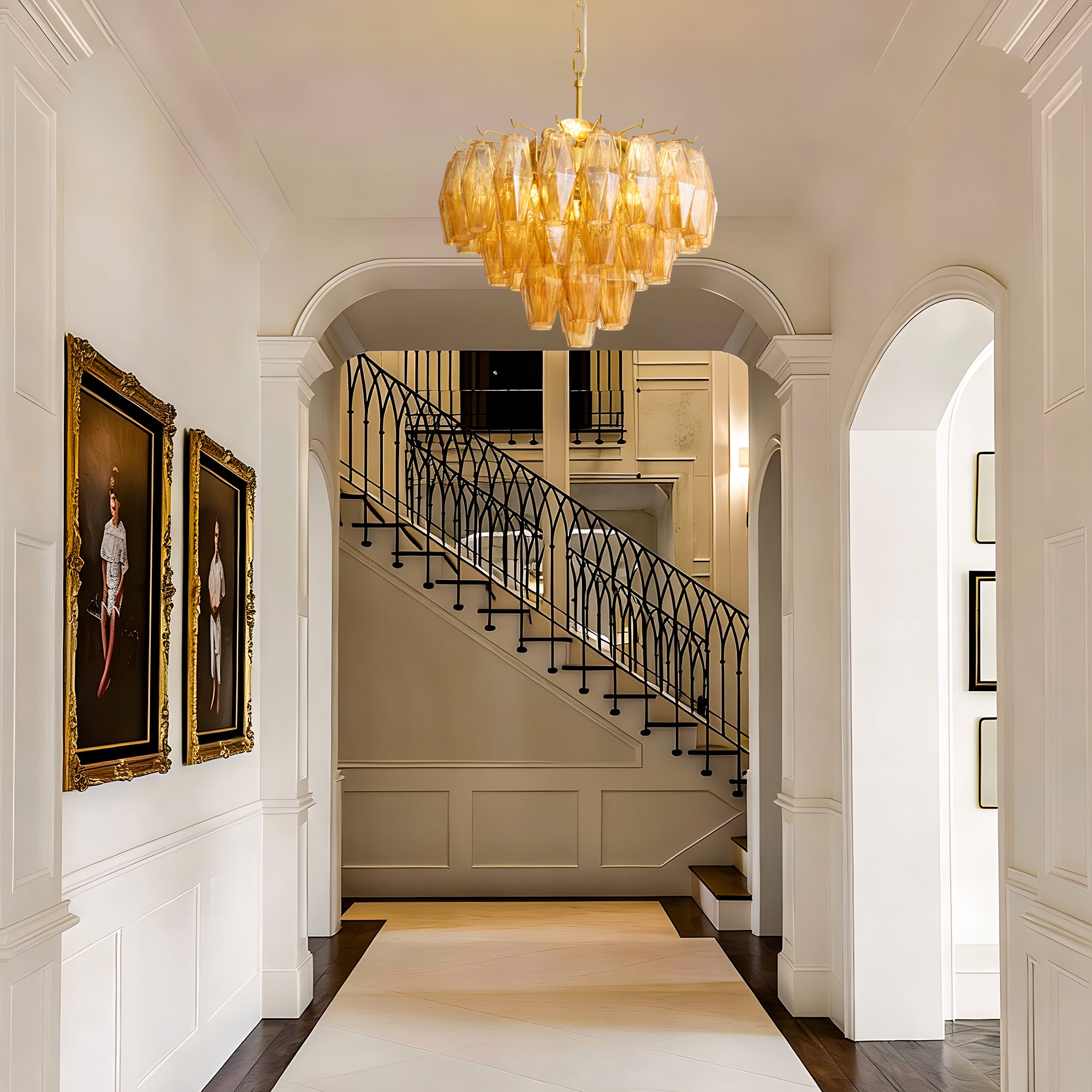 chiara-modern-luxury-gold-glass-tiered-cluster-chandelier-foyer