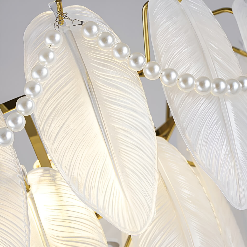 Classic Vintage Shade Feather Crystal Floor Lamp-details-1 |Sofary