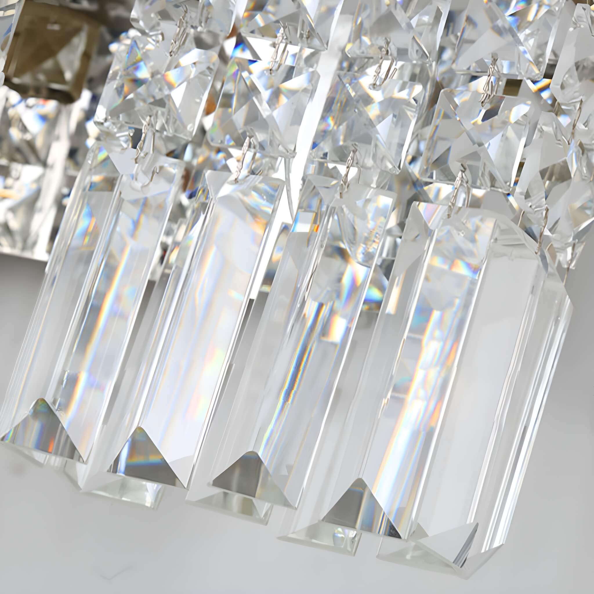 Contemporary Crystal Wall Sconce Elevate Your Living Space with Stainless Steel Elegance -details|Sofary