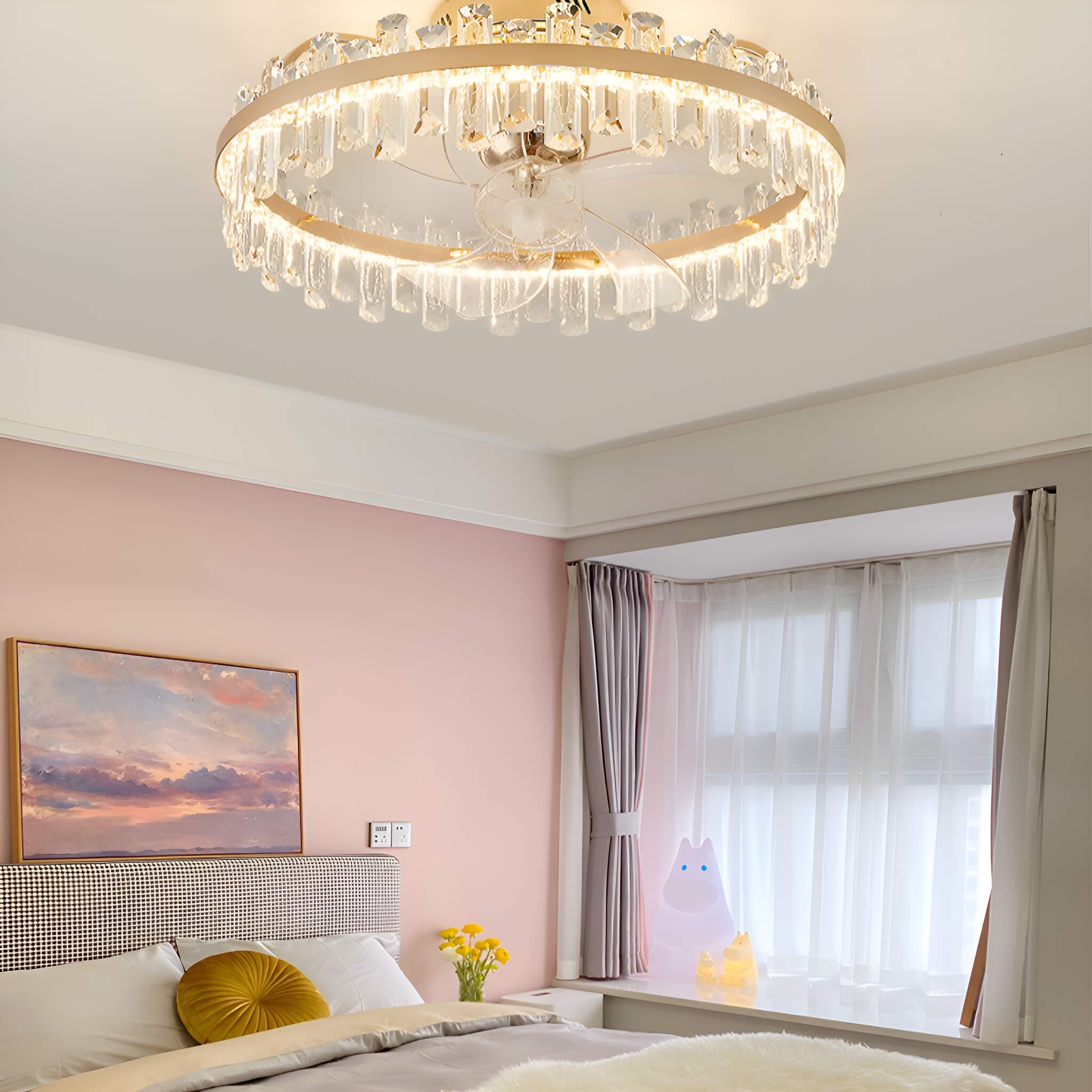 Crystal Ceiling Fan Oscillating Ceiling Fan Light bedroom-3 | Sofary Lighting