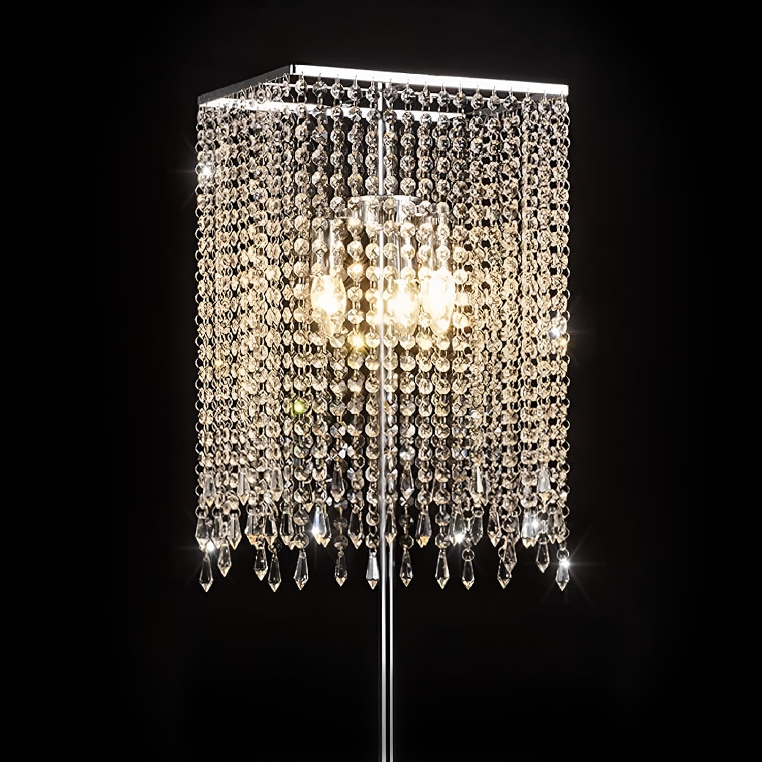 Crystal Floor Lamp for Bedroom Vertical Glass Square Lamp-details-5| Sofary