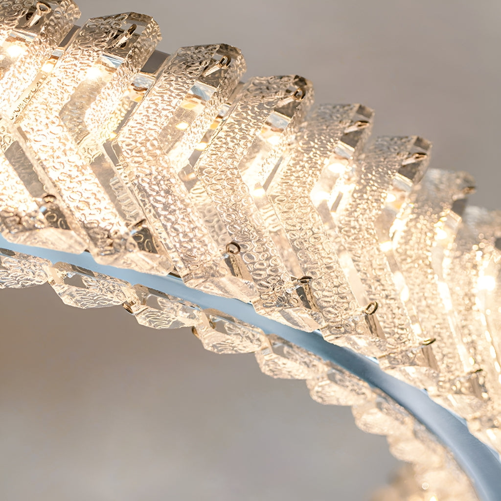 Crystal Ring Chandelier 2-Tier LED Ring Chandelier-details-1|Sofary