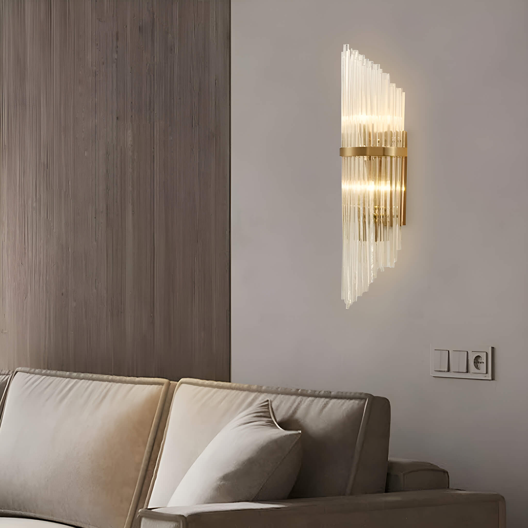 Crystal Wall Sconce Wall Lamp Lighting Fixture-Living Room-1|Sofary