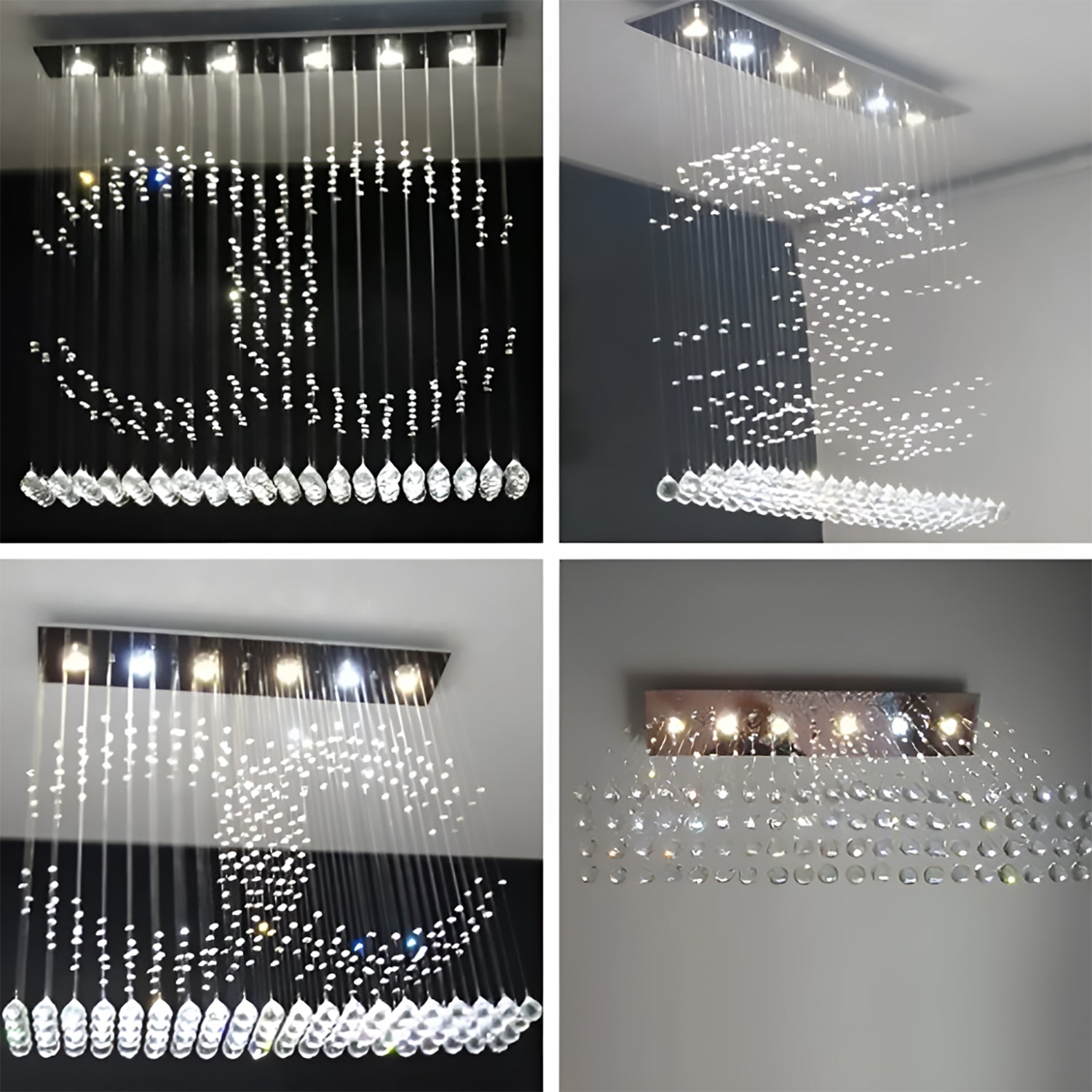 Double C Crystal Chandelier Custom Ceiling Light -1|Sofary