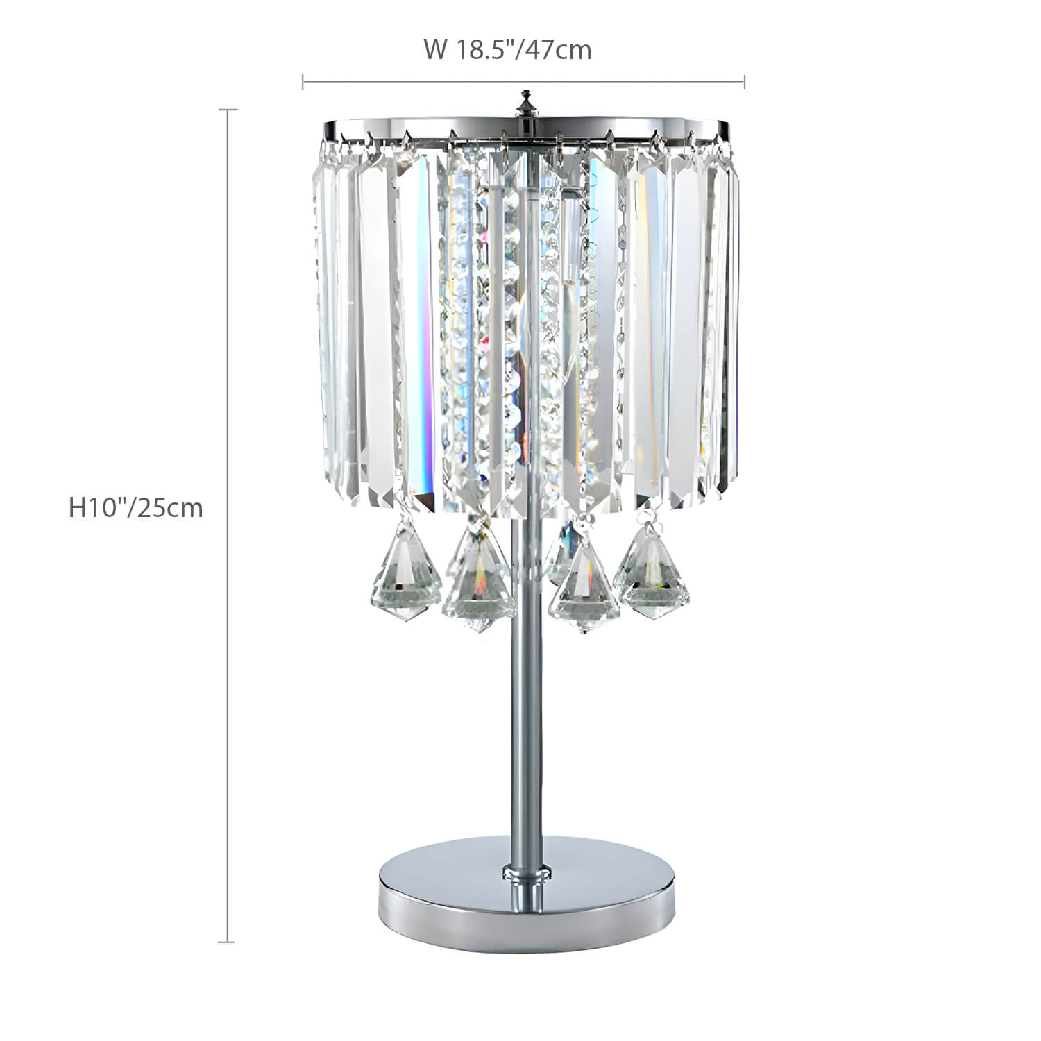 Gorgeous Crystal Table Lamp-size |Sofary