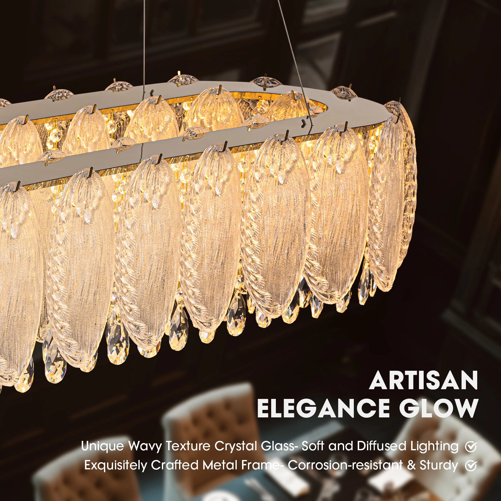 close-up-of-handcrafted-crystal-glass-leaf-oval-chandelier-ch343-sofary-lighting
