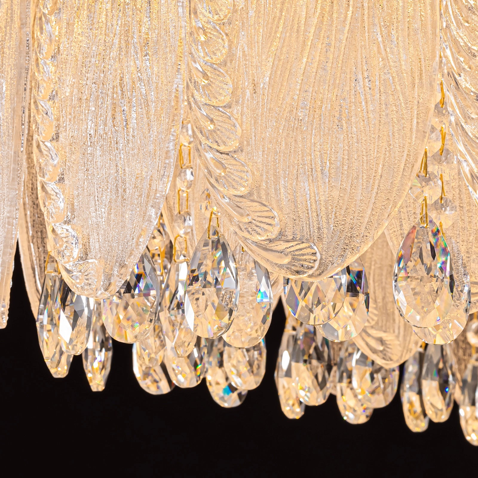 close-up-of-handcrafted-crystal-glass-leaf-oval-chandelier-ch343-sofary-lighting