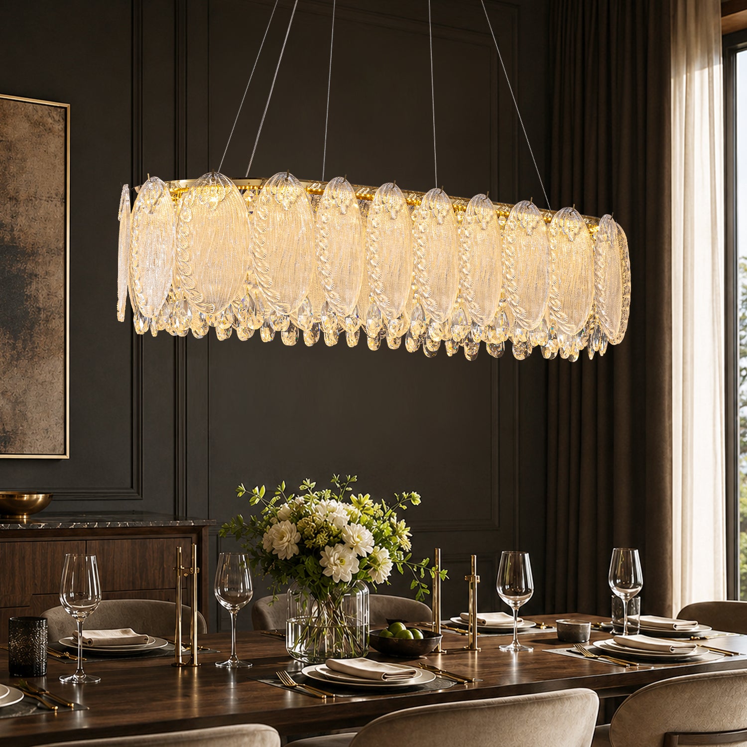 handcrafted-crystal-glass-leaf-oval-chandelier-sofary-lighting
