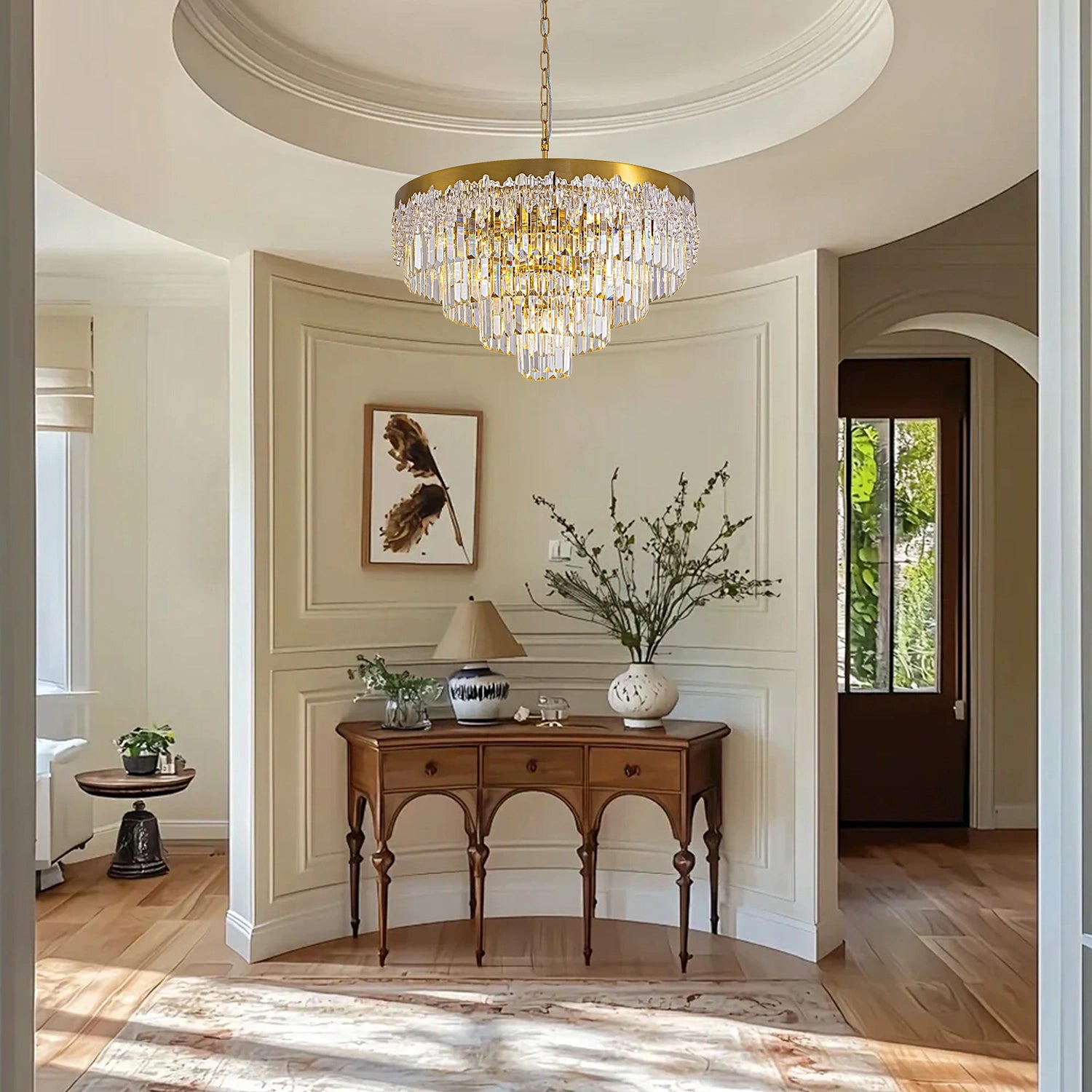 lumina-gold-crystal-tiered-chandelier-installed-in-the-entryway-sofary-lighting