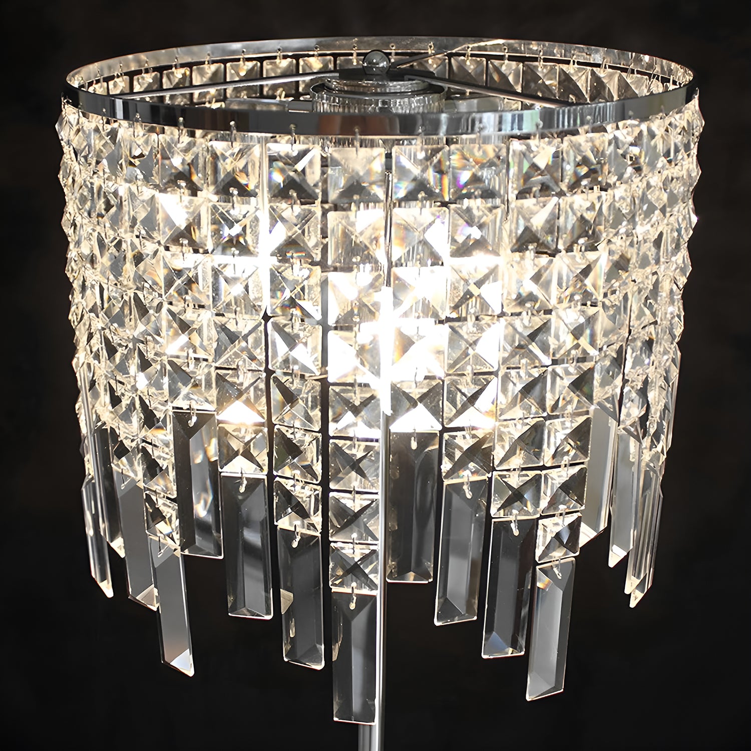 Luxurious  Modern Living Room Gold Crystal Floor Lamp for Bedroom-details-2 |Sofary