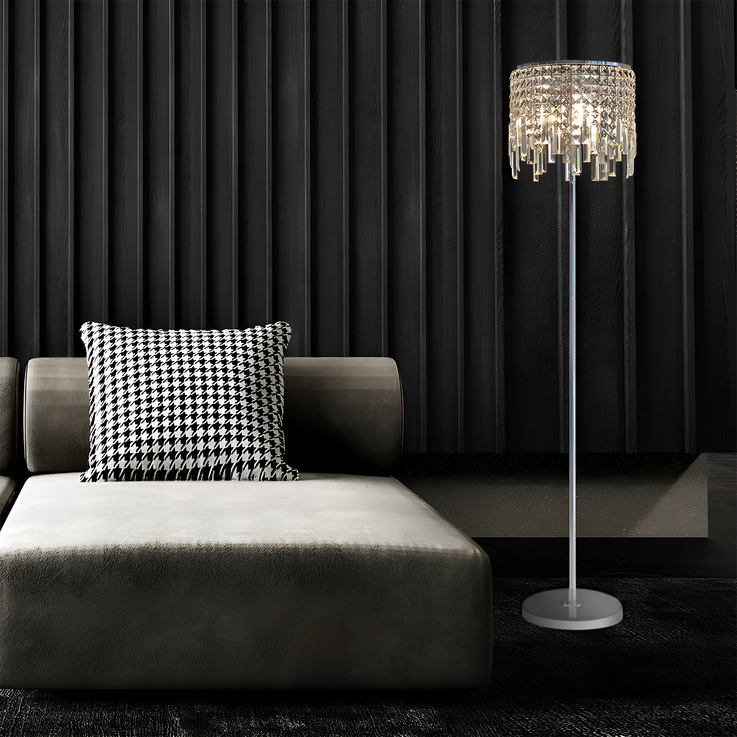 Luxurious  Modern Living Room Gold Crystal Floor Lamp for Bedroom-living-room-1 |Sofary