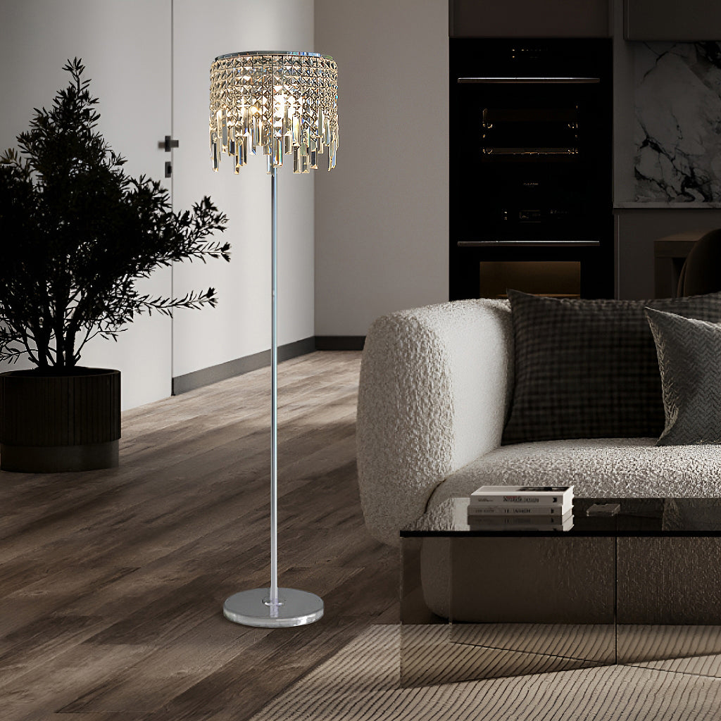 Luxurious  Modern Living Room Gold Crystal Floor Lamp for Bedroom-living-room-3 |Sofary