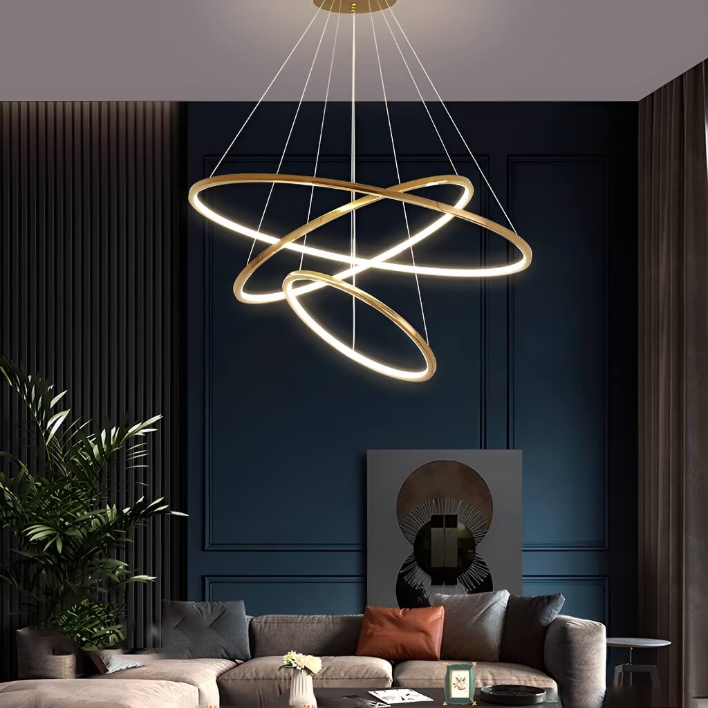 Luxurious Stainless Steel Chandelier for Duplex Living Spaces: Elevate Your Home with Minimalist Elegance-living-room-2 |Sofary